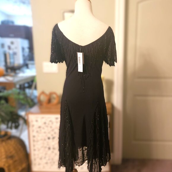 NWT J Kara Beaded Midi Dress, Sz 14P - Picture 5 of 7